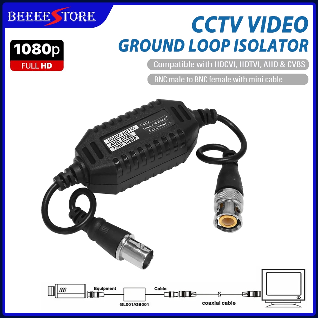 Coaxial CCTV Video Ground Loop Isolator Balun BNC Male to Female for ...