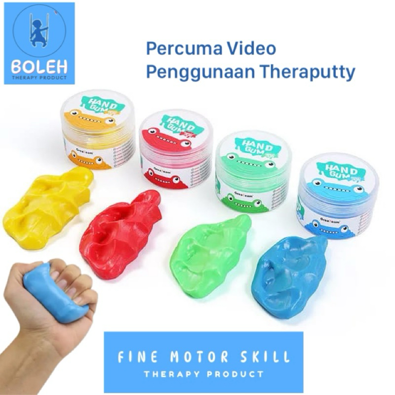BOLEH Therapy Putty 50 Gram, Finger Exercise, Fine Motor Skill Training ...