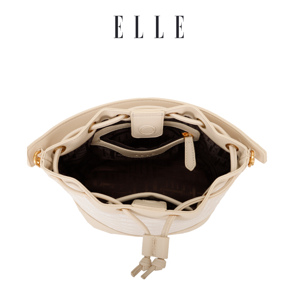Elle Lucita Bucket Bag (2 colors: Beige, Navy) | Shopee Singapore