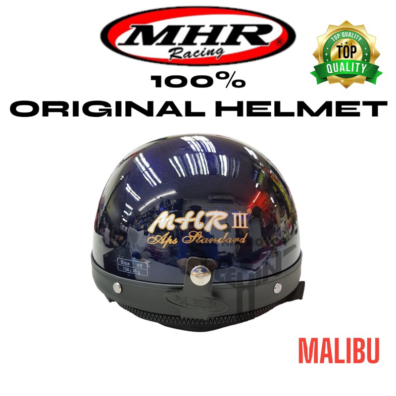 MHR HELMET HALF BLACK MALIBU GREY SILVER RED BLUE Shopee Singapore