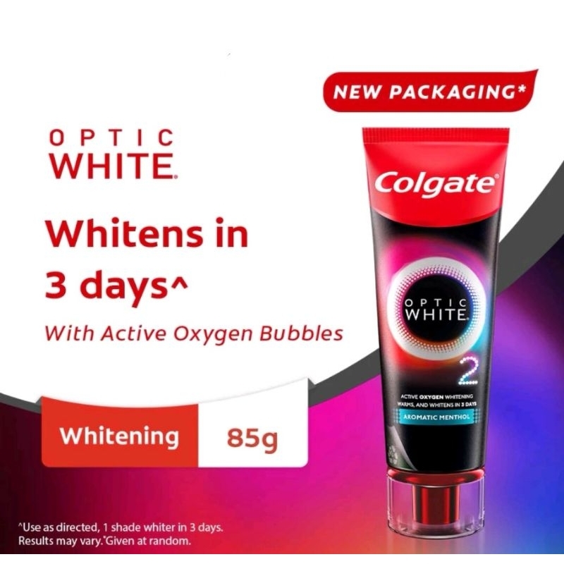 Colgate Optic White O2 Oxygen Whitening Toothpaste (20g/85g) | Shopee ...