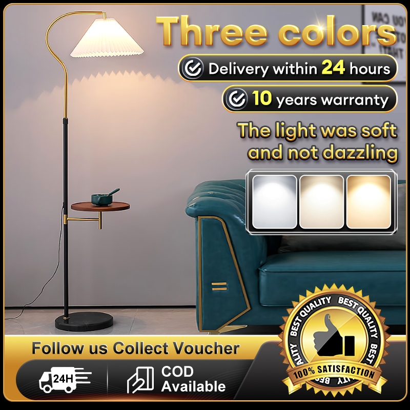 Modern Floor Stand Lamp with Side Table Lampu Hiasan Lantai Modern ...