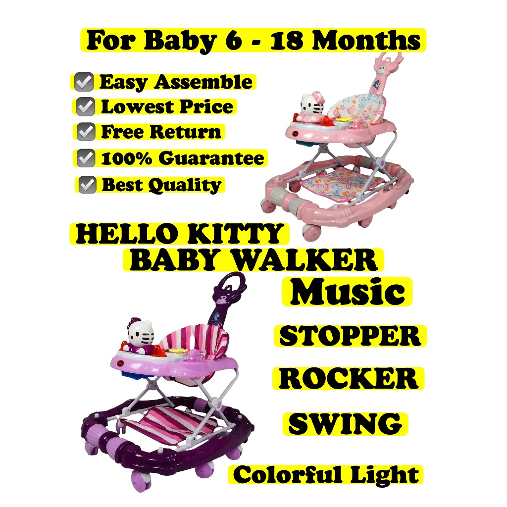 CANDY BABY WALKER UMUR 6-18 MONTH BULAN ANTI O LEG ADJUSTABLE FOLDABLE ...