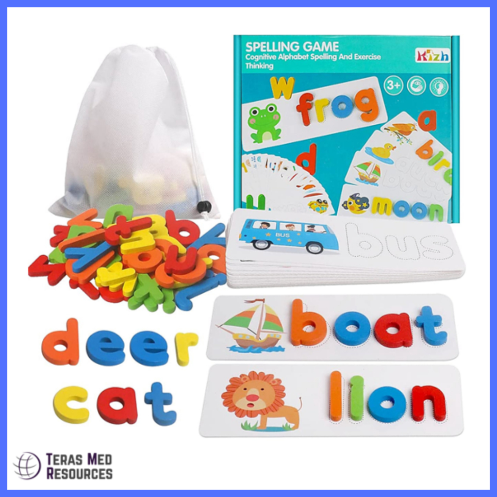 SPELLING GAME COGNITIVE ALPHABET EXERCISE THINKING MONTESSORI ENGLISH ...