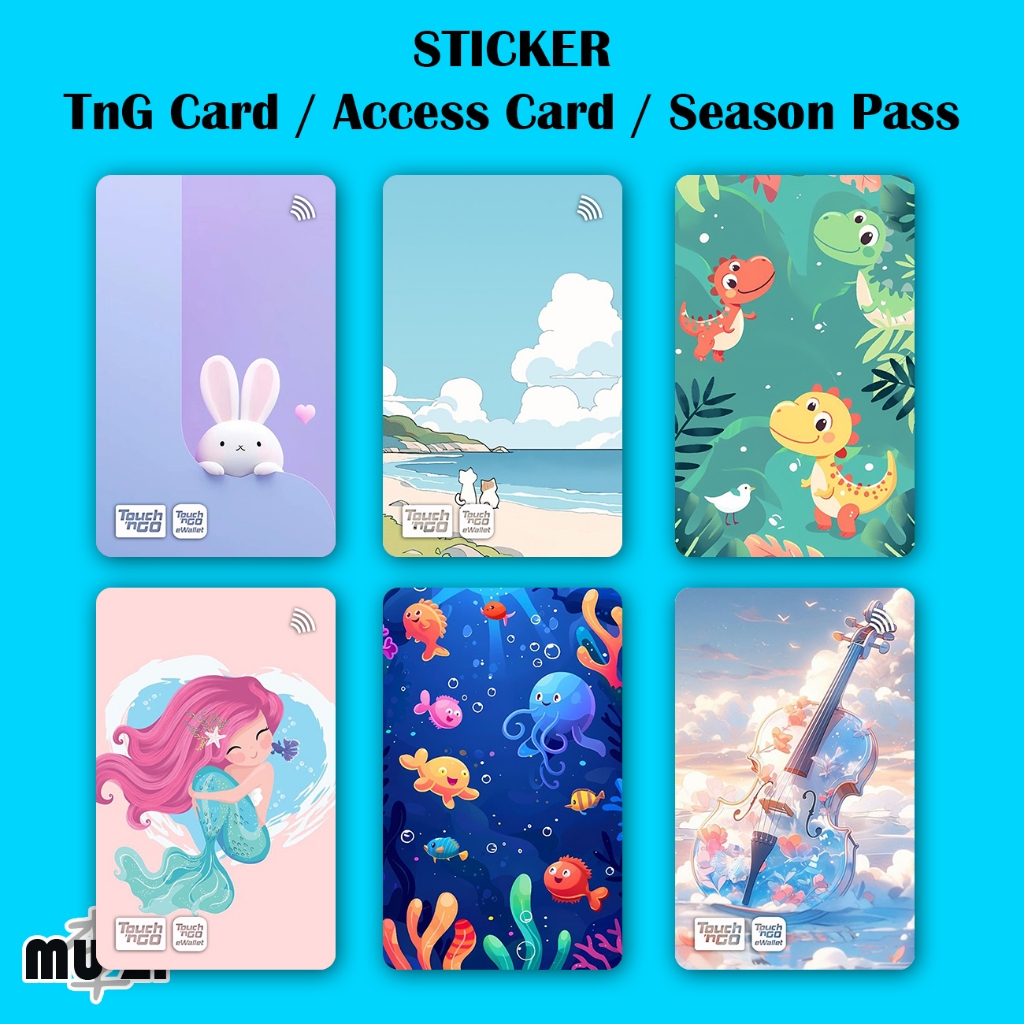 Cute TnG Card STICKER NFC STICKER Waterproof Thick Hard Material Cute ...