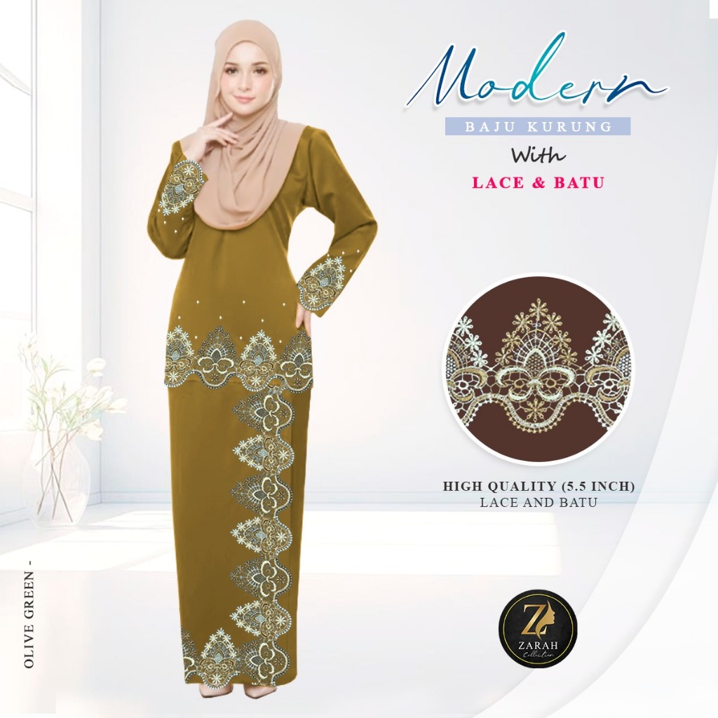Baju Modern Sulam Lipat Batik Kain New Design With Front Sulam