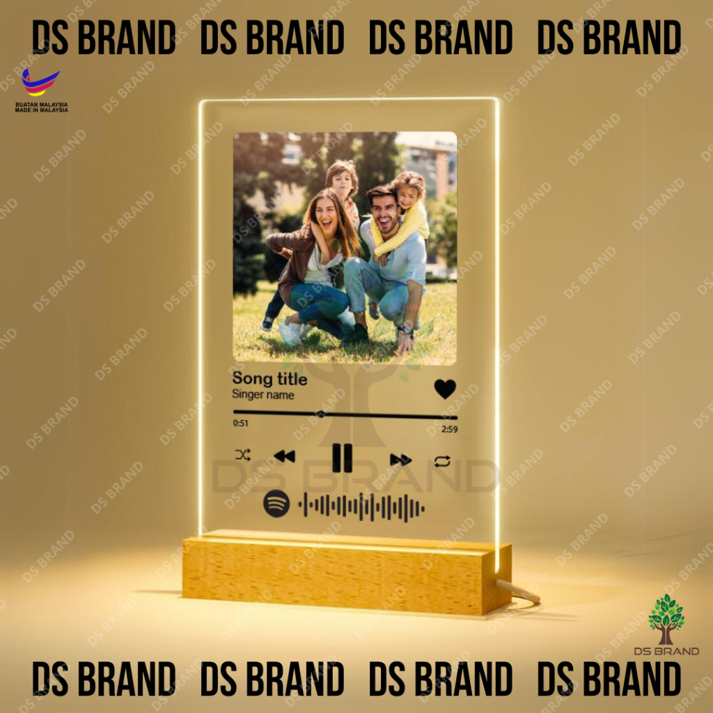 NEW 7 LED Colors Stand [A6/A5/A4 SIZE] Music Spotify Plaque / Spotify ...