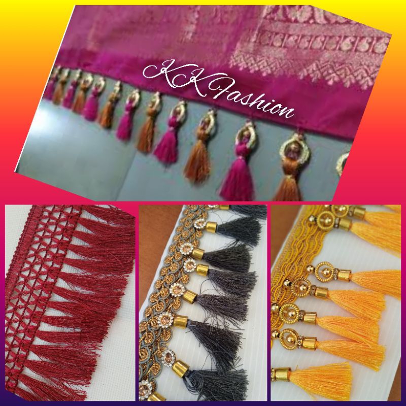 A50 - Saree Tassels / Kunjam - 49 inch Length | Shopee Singapore