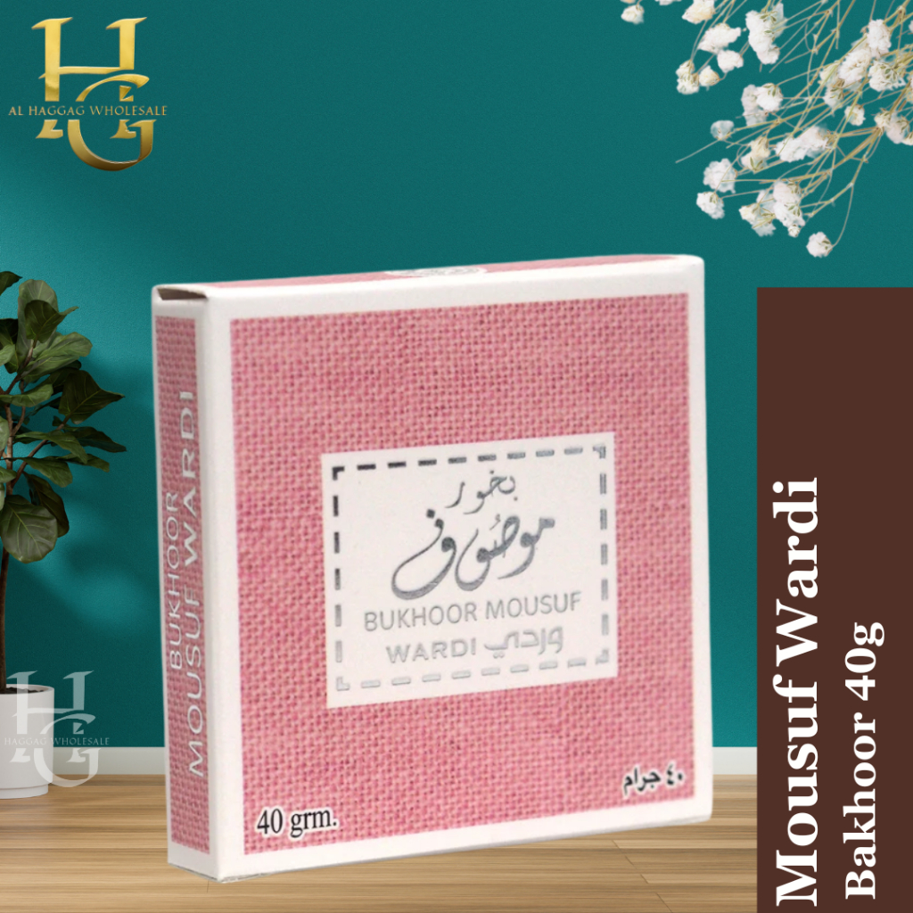 Bakhoor (Bukhoor) Mousuf Wardi 40g - Encens Ard Al Zaafaran - Neuf - Combustion Lente