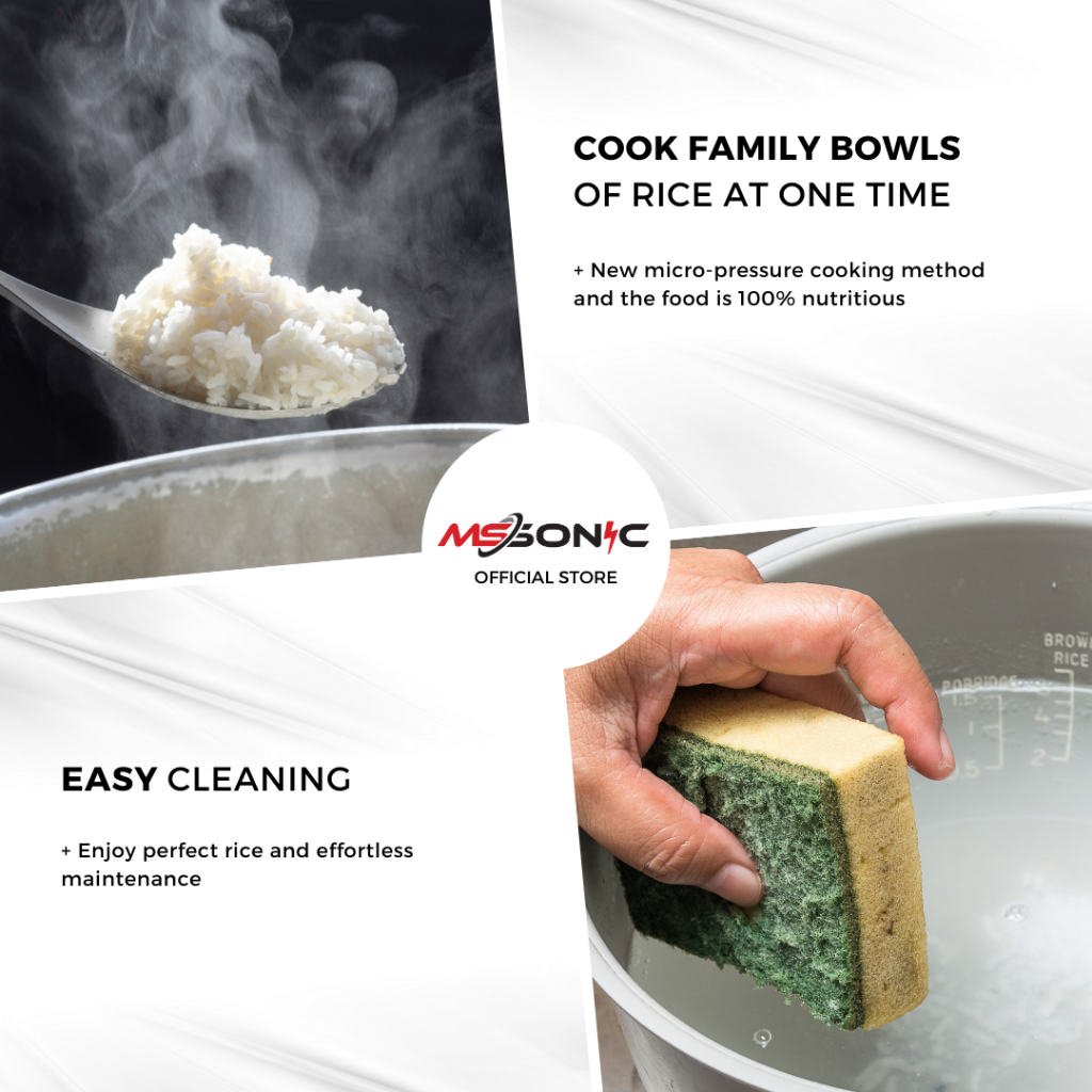SIRIM Certified MS SONIC MSS-RC-D Electric Rice Cooker Multi-function ...
