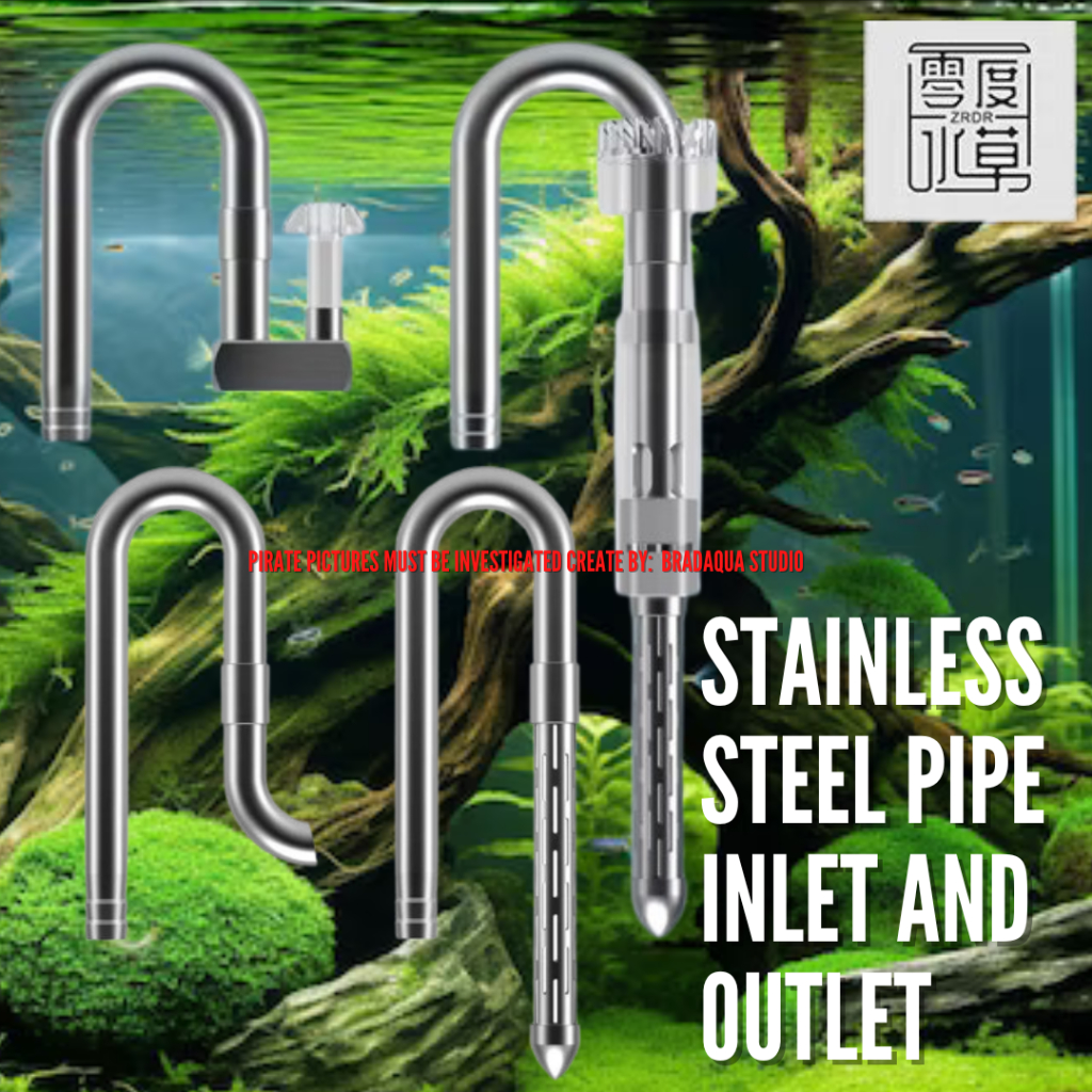 ZRDR Fish Tank Pipe Inlet and Outlet Filter Stainless Steel Tube ...