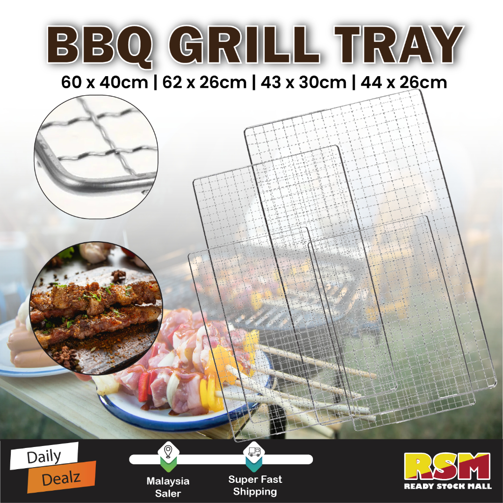 Jaring BBQ Stainless Steel BBQ Barbecue Grill Net BBQ Jaring Besi BBQ ...