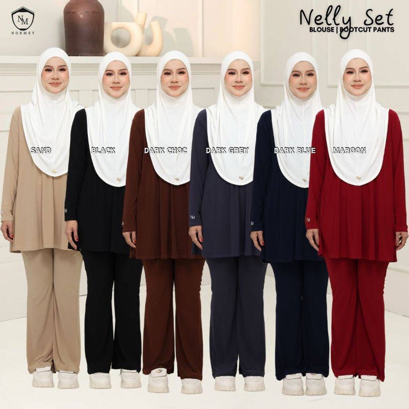 NORMEY NELLY SET SERIES Modest Wear Muslimah | Shopee Singapore