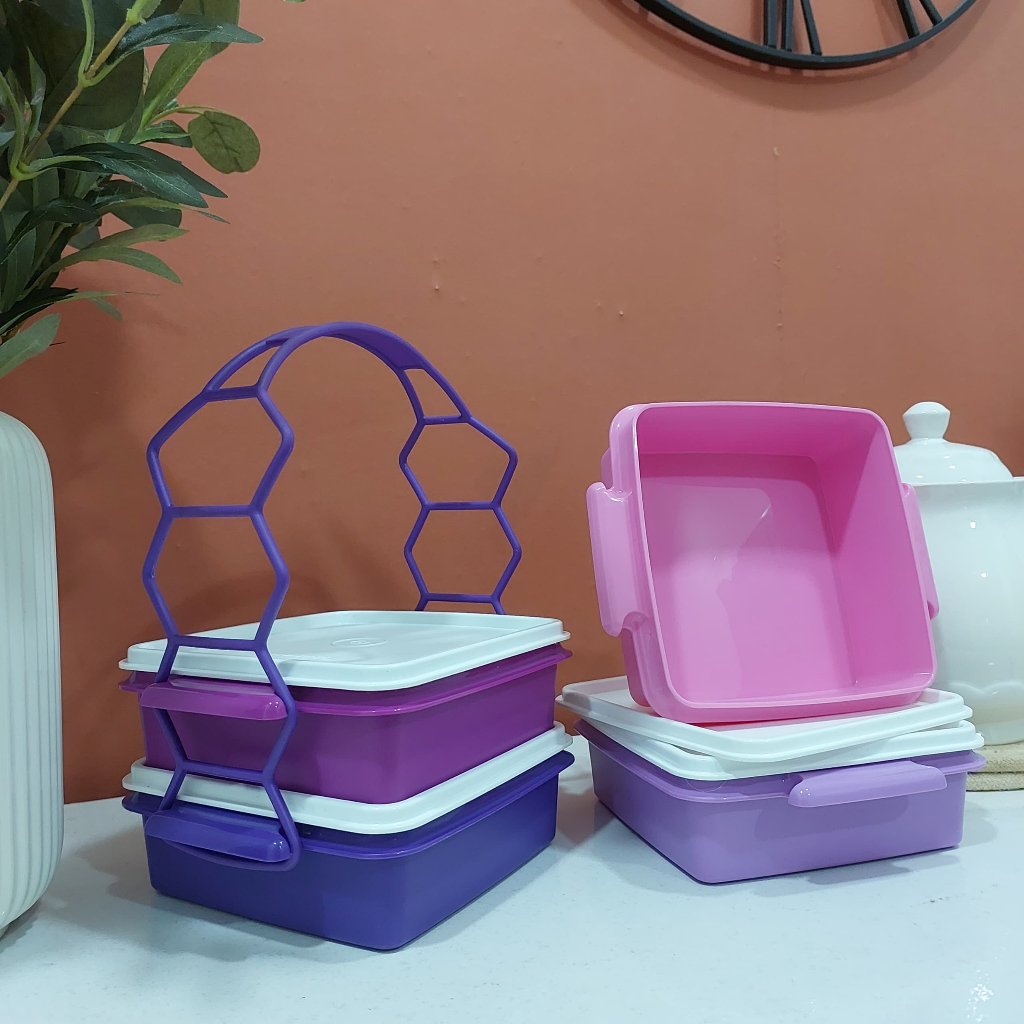 Tupperware Small Goody Box (4) with Carolier / Set Mangkuk Tingkat ...