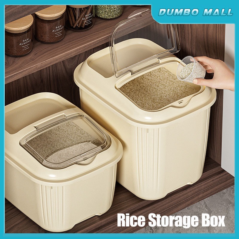 Rice Storage Box Grain Container Kitchen Cereal Rice Bucket Insect and ...