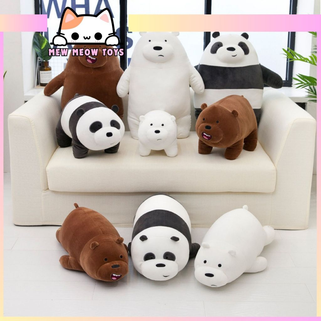 [MEW] 30cm/40cm/50cm WeBareBears BareBears Stuffed Toys Plush Toys Kids