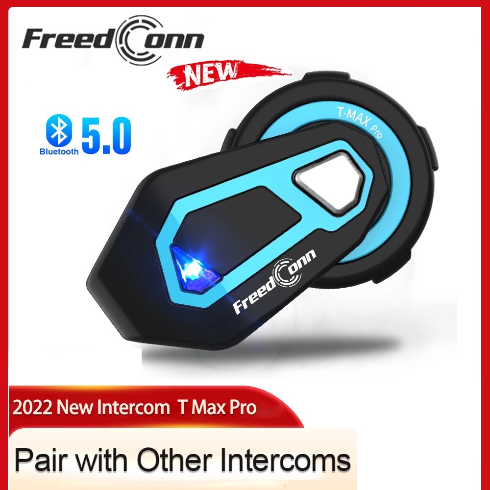 FreedConn T-MAX PRO Motorcycle helmet Bluetooth Intercom v5.0 Headsets ...