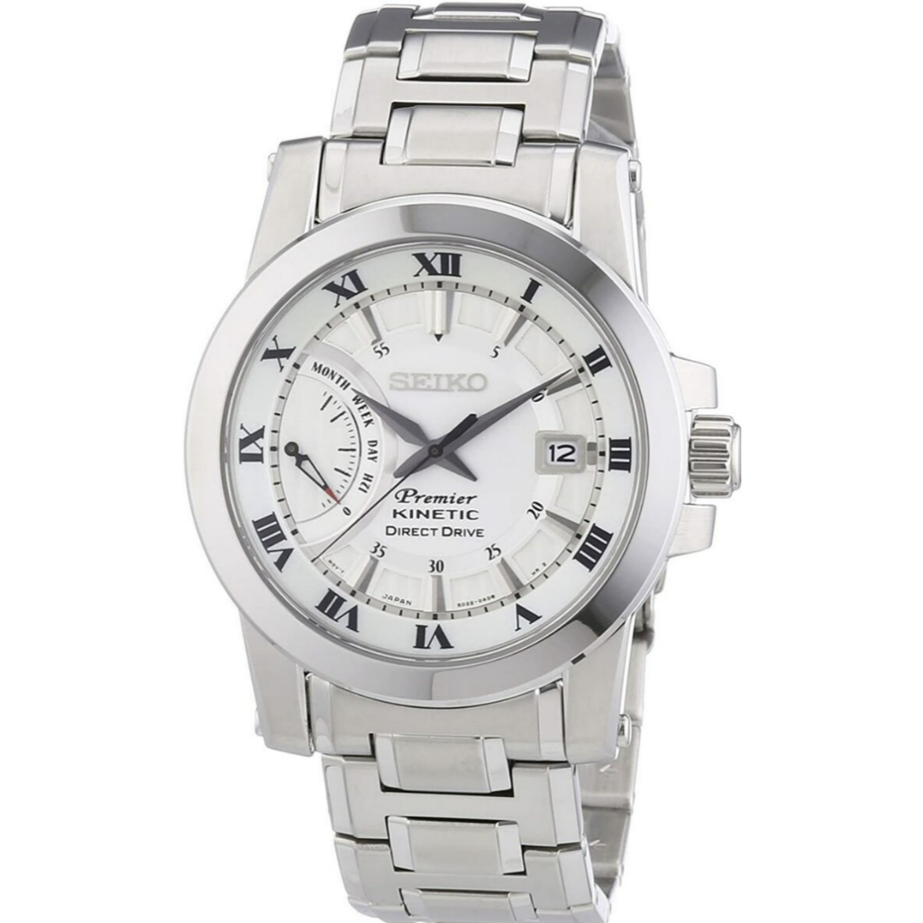 Seiko SRG007P1 Premier Kinetic Direct Drive Sapphire Crystal Men's ...