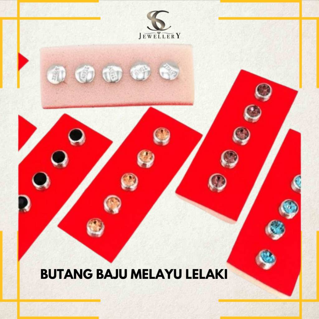 Butang Baju Melayu Crystal 1 Set(5 pcs)Button Baju Raya Exclusive Baju ...