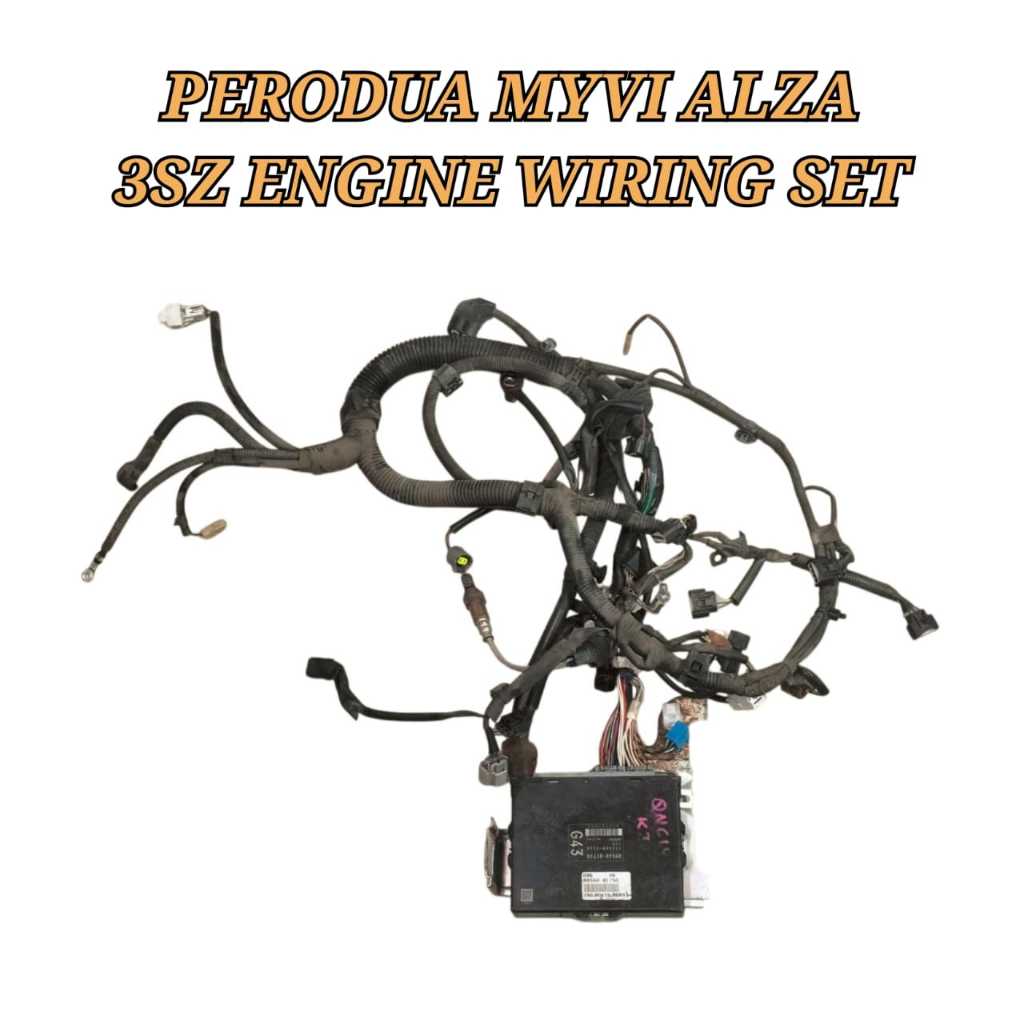 3SZ Engine Wiring With Computer / ECU Set Perodua Myvi Alza 3SZ Engine