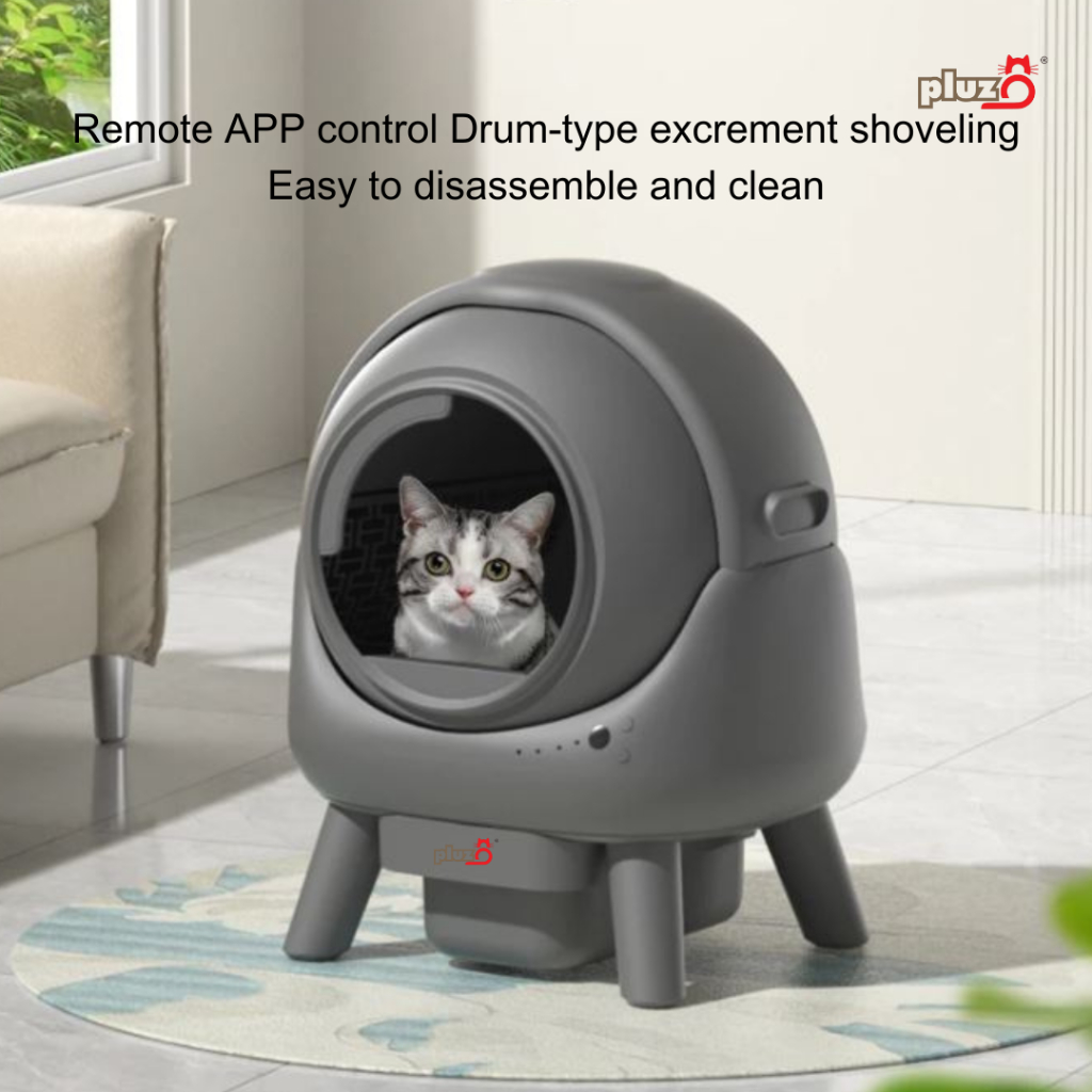 Smart Cat Litter Box Automatic remote APP control 50L large space auto ...