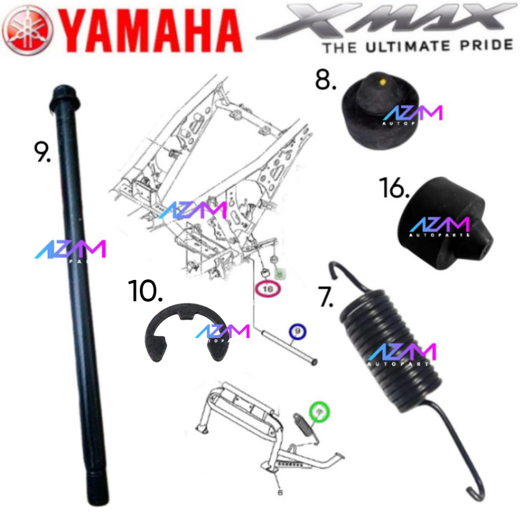 XMAX V1 / V2 SHAFT B74-F7261-10 / STOPPER 45P-F7114-00 / 4YY-F7114