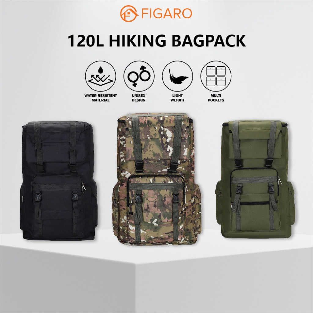 FIGARO 120L Tactical Bag Waterproof Backpack Hiking Bag Army Bag ...
