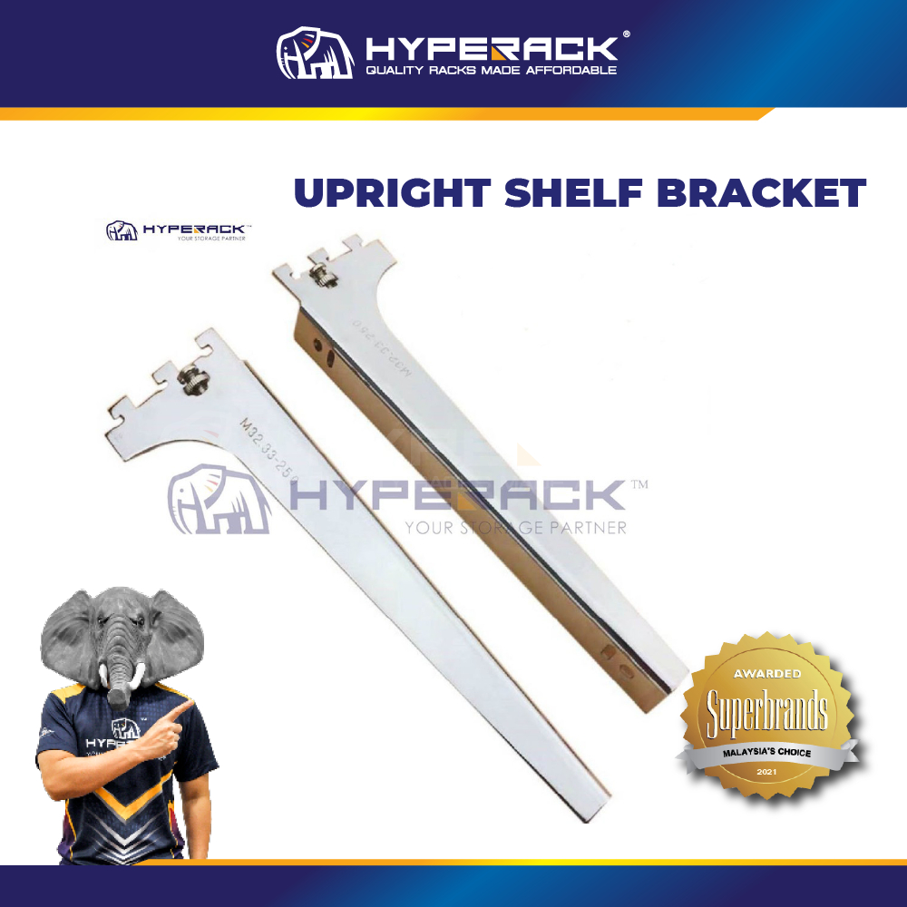 HYPERACK TM️ Upright Shelf Bracket AA Upright Timber Shelf Bracket Left ...