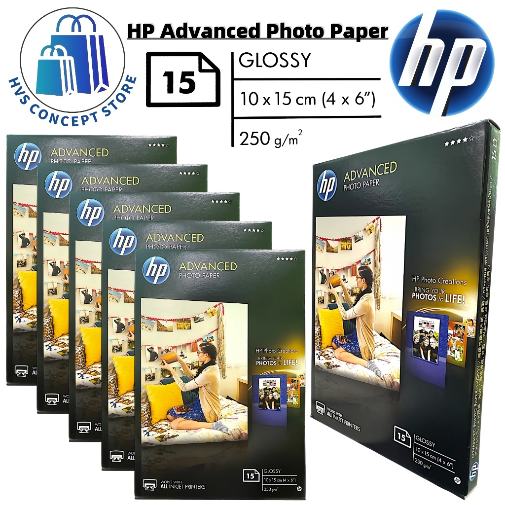 HP ADVANCED PHOTO PAPER (GLOSSY) 10x15 CM (4x6