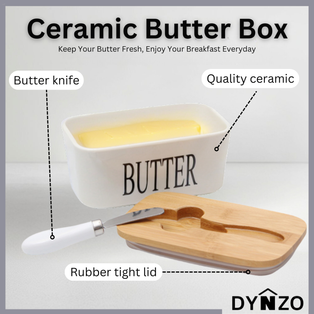 Dynzo Ceramic Butter Box / Vintage Butter Storage Container | Shopee ...