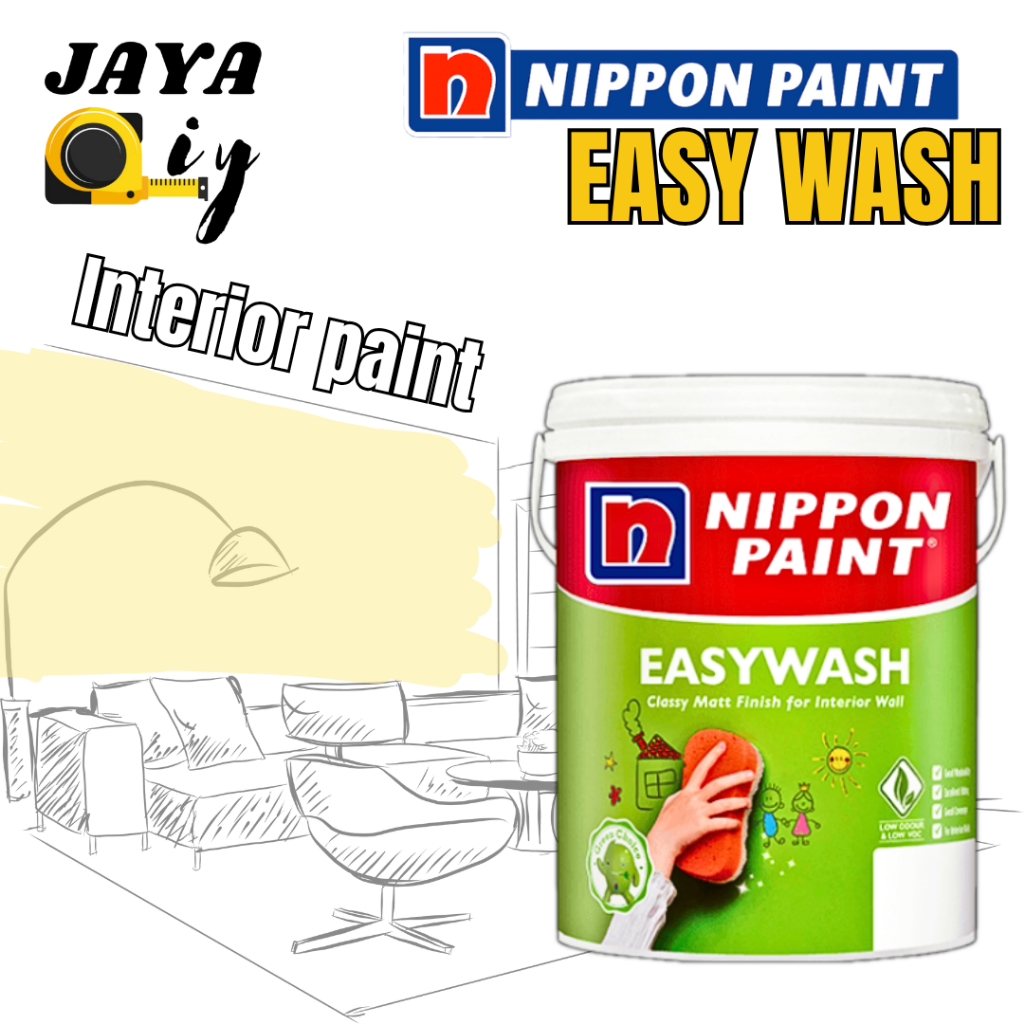 [1L] NIPPON PAINT EASYWASH EASY WASH Wall Painting Vinilex Easywash ...