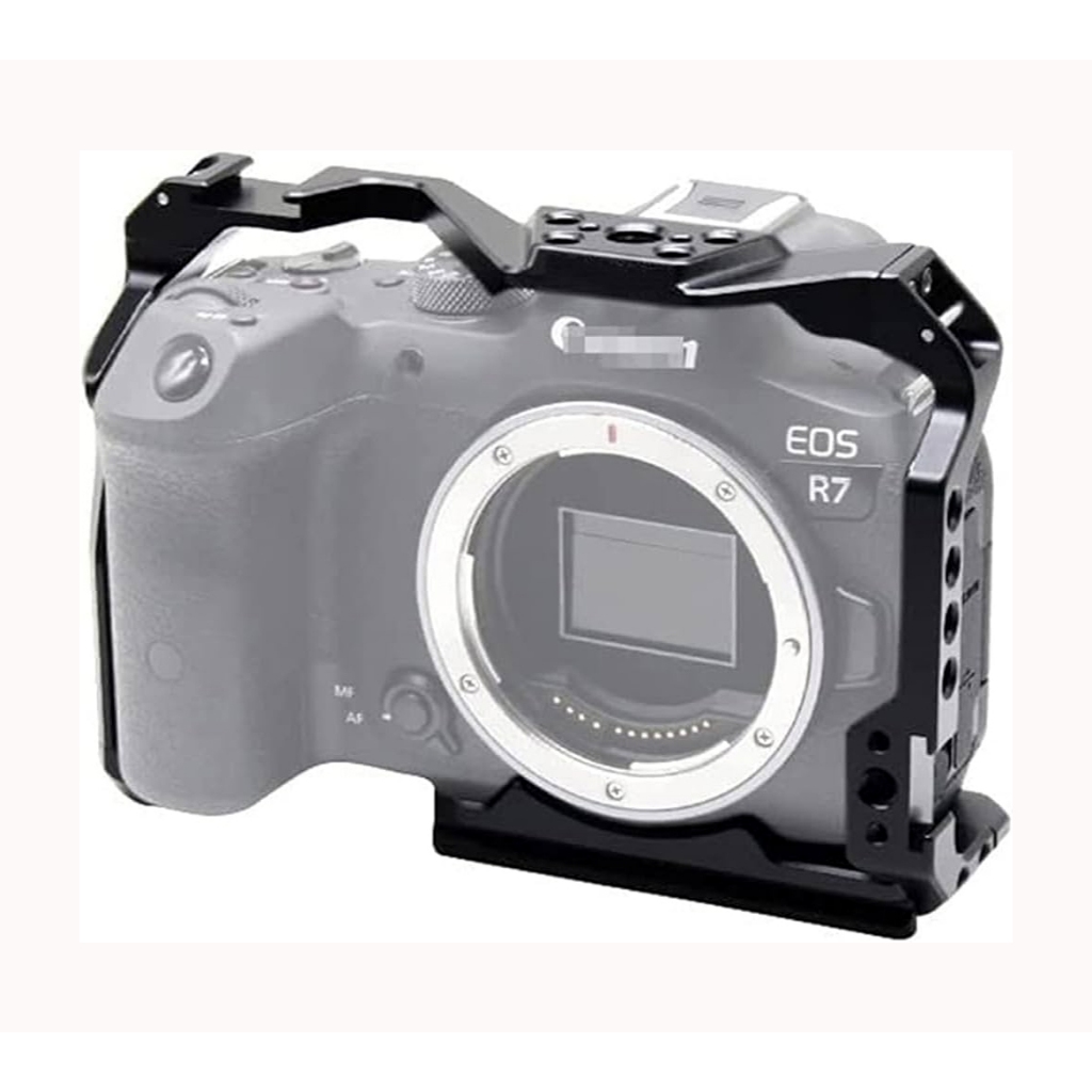 Camera Cage small Rig for Canon EOS R7 Mirrorless with 2 Cold Shoe ...