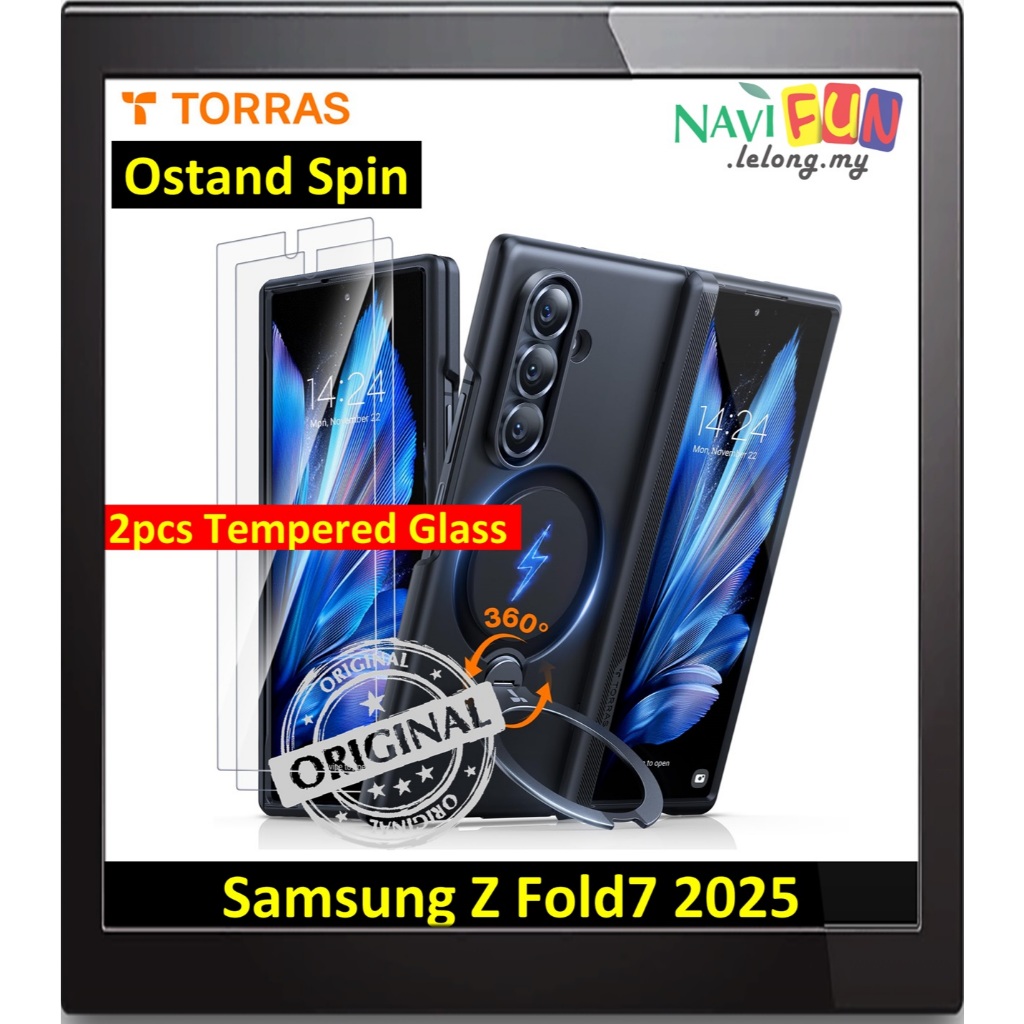 Supporto magnetico girevole a 360° per Galaxy Z Fold 7 Protezione cerniera MIL Adatto per Magsafe Custodia rigida sottile Samsung