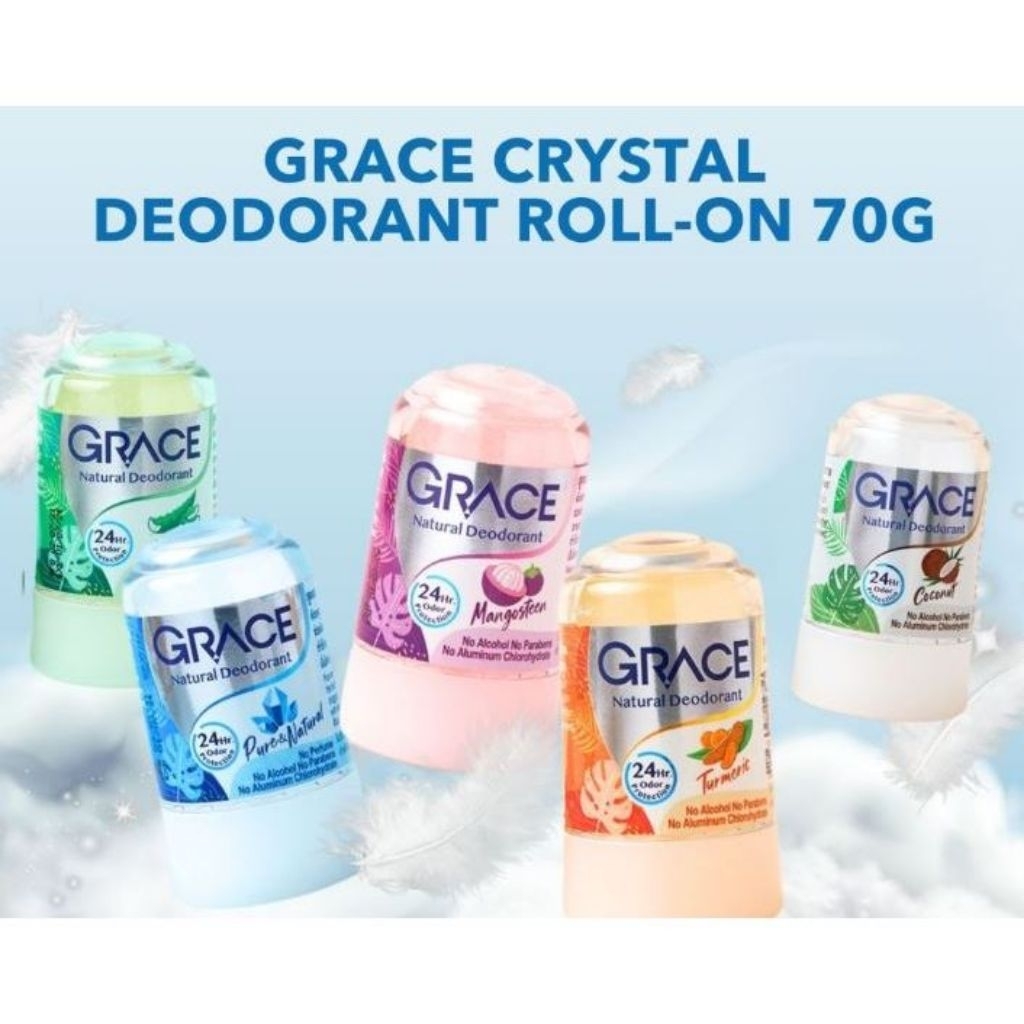 GRACE CRYSTAL NATURAL DEODORANT ROLL ON 70G THAI NATURAL DEODORANT ...