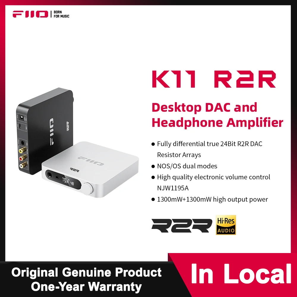 FiiO K11 R2R DAC and Headphone Amplifier for Home Audio or PC 6.35mm ...