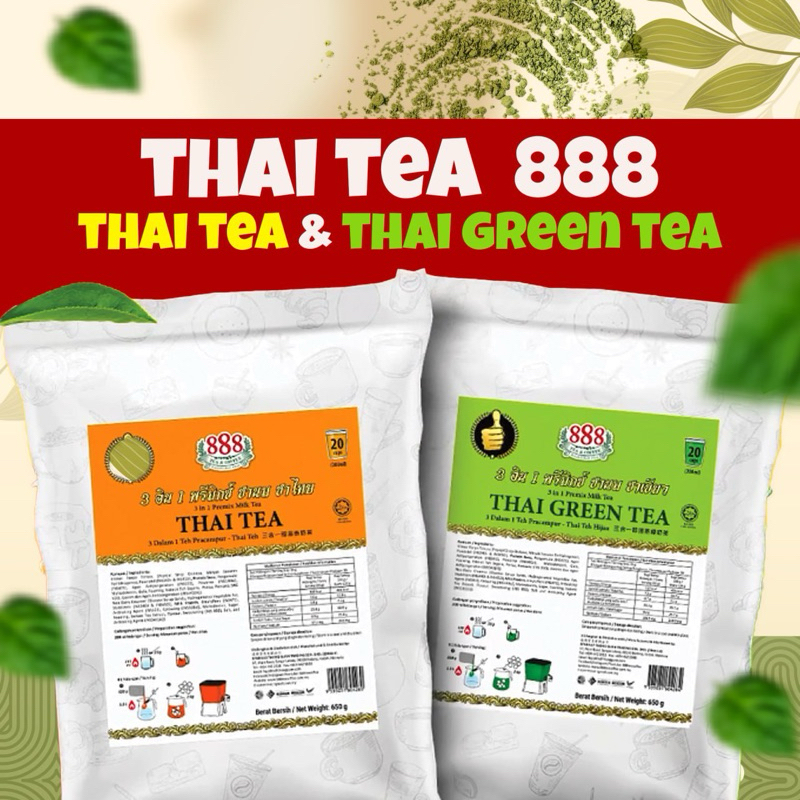 Thai Tea 888 (Green Tea & Thai Tea) | Shopee Singapore
