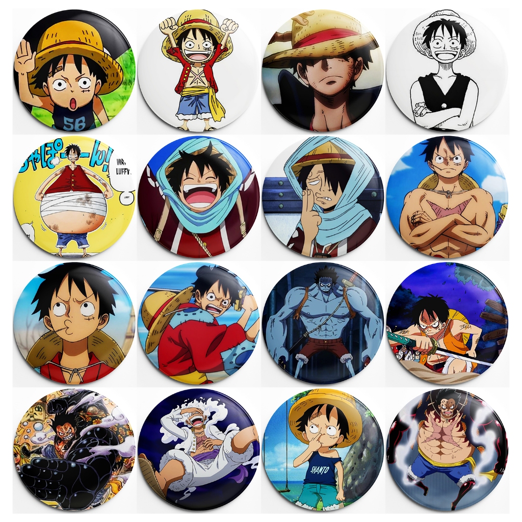 [NO MINIMUM ORDER] One Piece Luffy Button Badge | Button Badges ...