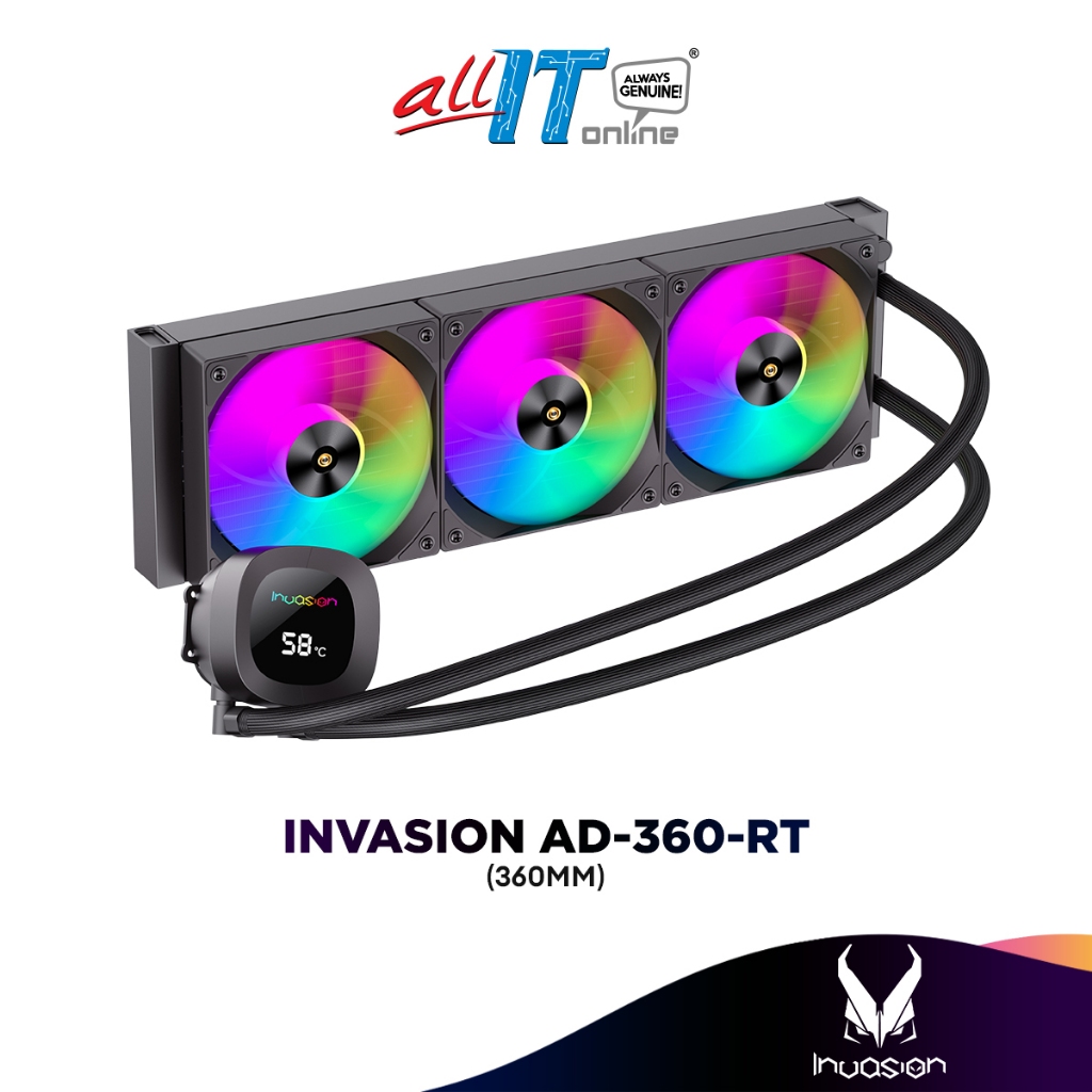 Invasion AD-360-RT 360mm AiO CPU Cooler | Intel & AMD CPU Liquid Cooler ...