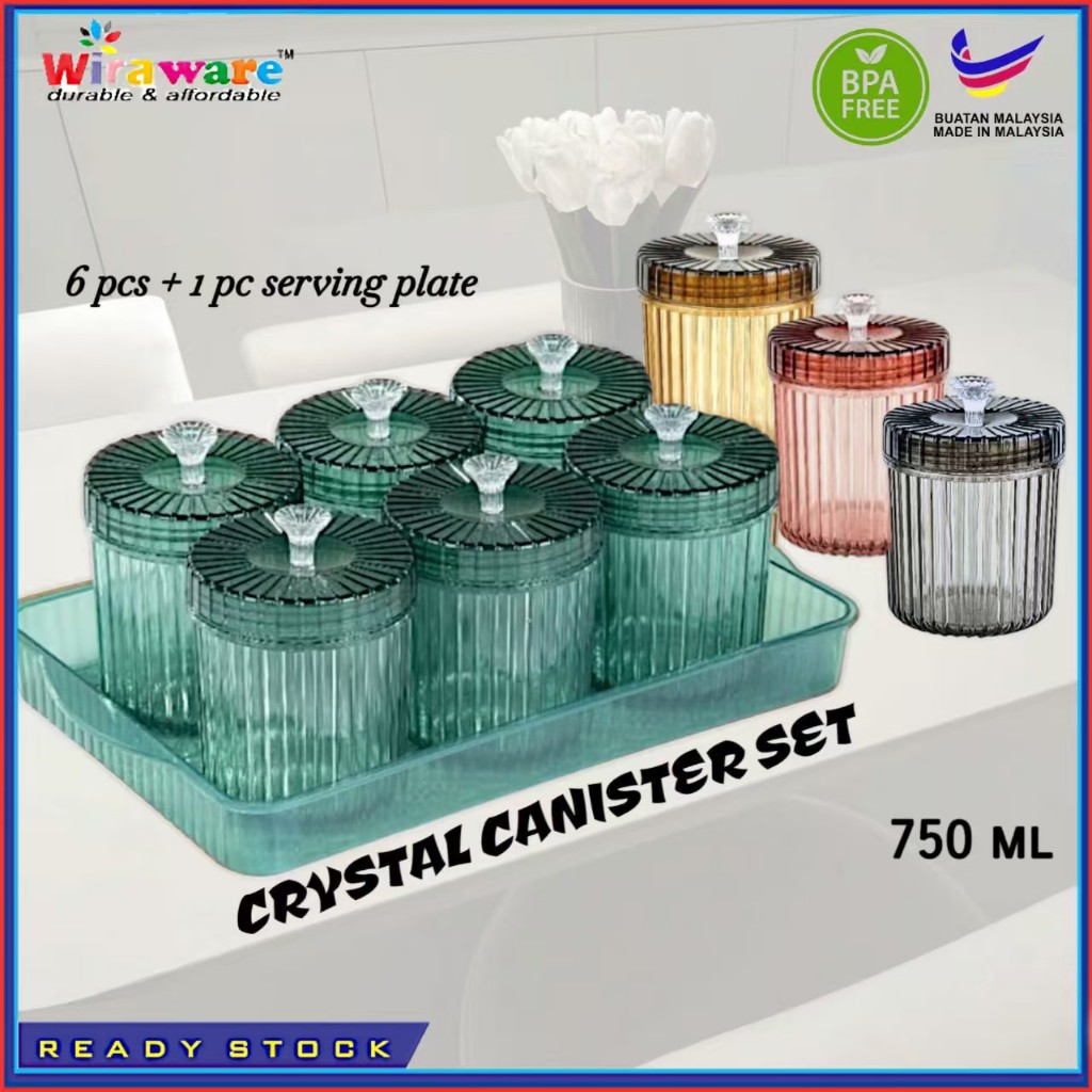 6pcs Bekas Kuih Raya Set 750ml / Cookies Container Set/ Bekas Kuih Raya ...