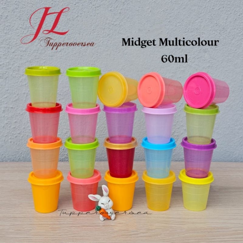 Tupperware Midget 60ml (3 PCS) - Multicolour Tupperware Container ...