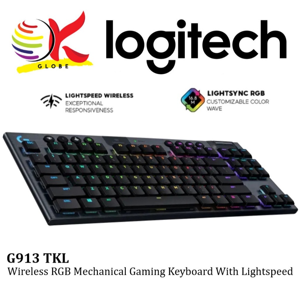 LOGITECH G913 TKL WIRELESS MECHANICAL GAMING KEYBOARD LIGHTSPEED / LOW ...