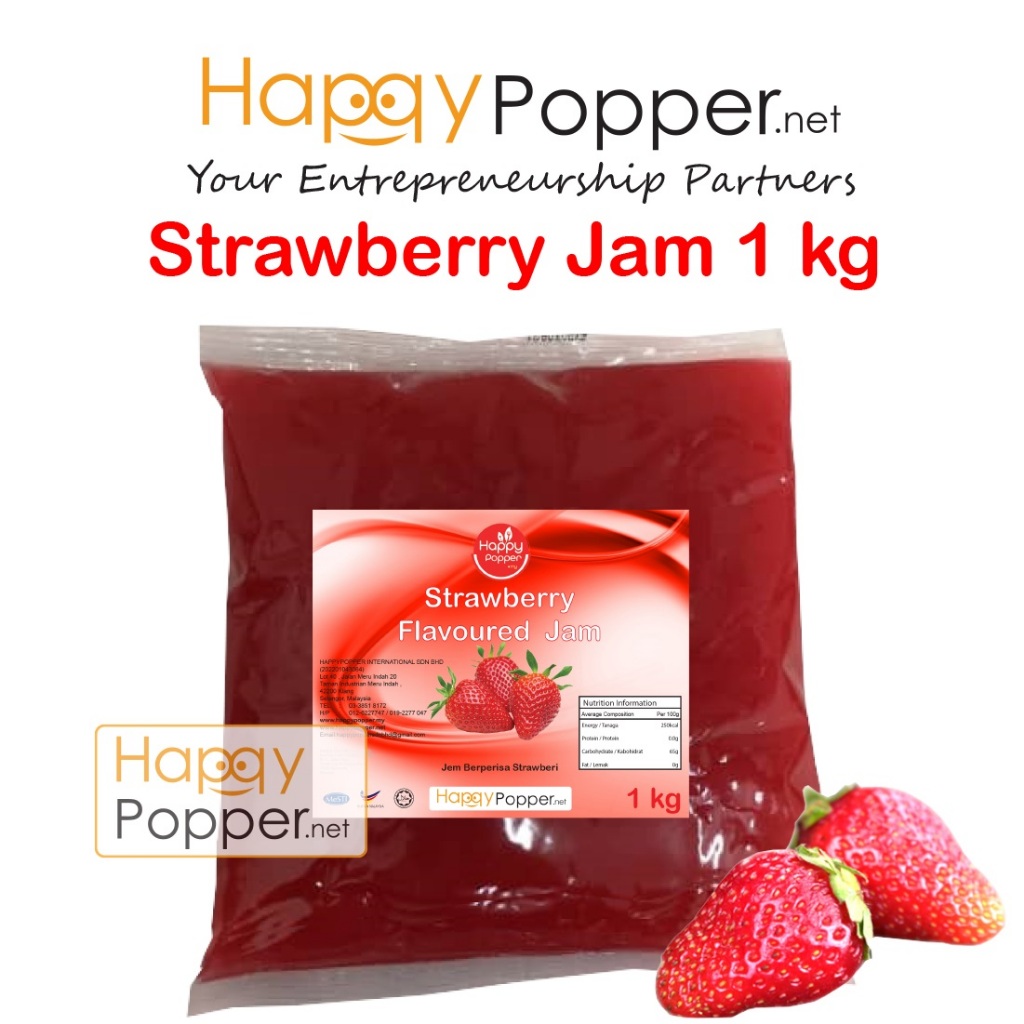 Happypopper Strawberry Blueberry Jam Paste Spread Bakery Filling Ice ...