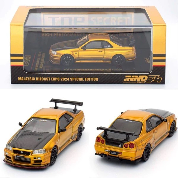 Inno64 RX7 FD3S LBWK Expo 2024 R35 Nissan Skyline GT-R R34 V-SPEC II ...