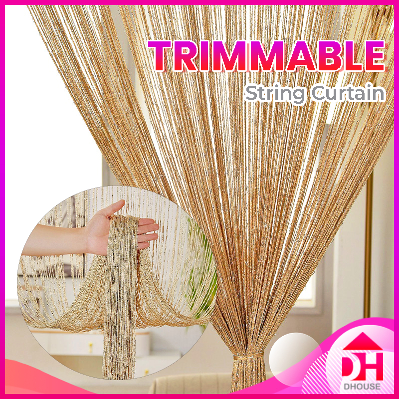 Window String Line Curtains 200cm x 100cm Room Door Entrance Decoration ...