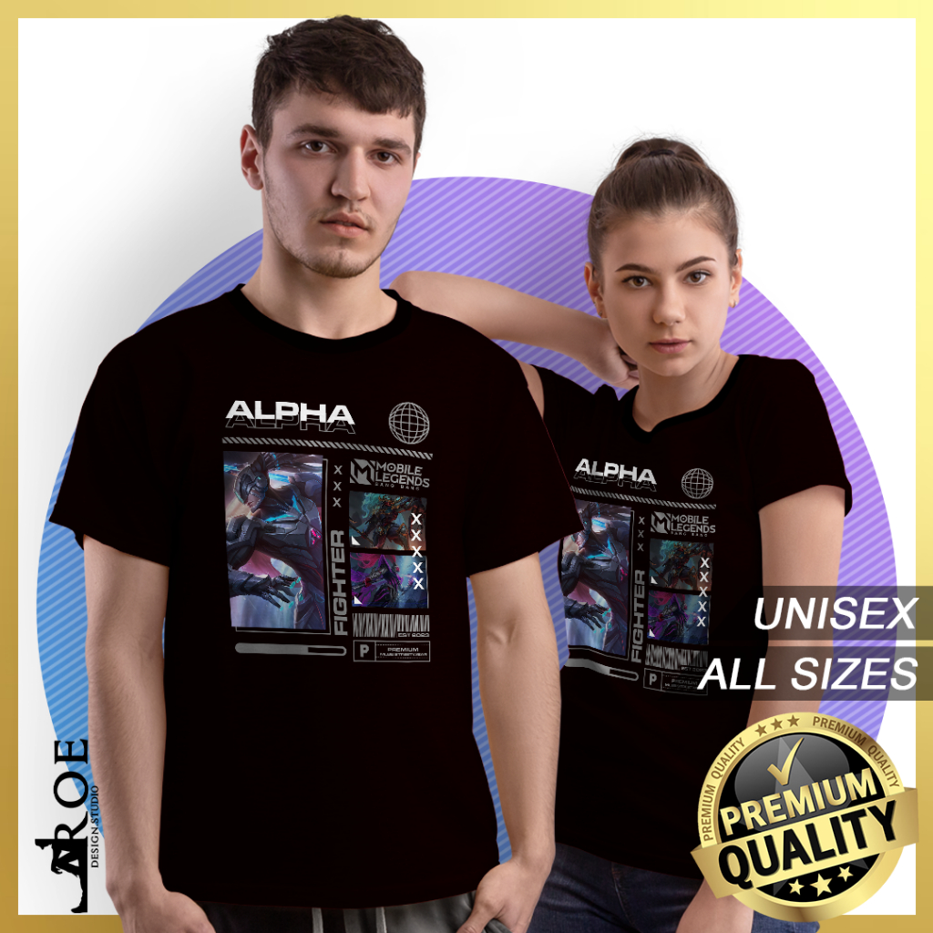 Baju Tshirt ALPHA MOBILE LEGENDS MLBB GAME Unisex + Plus Size | Shopee ...