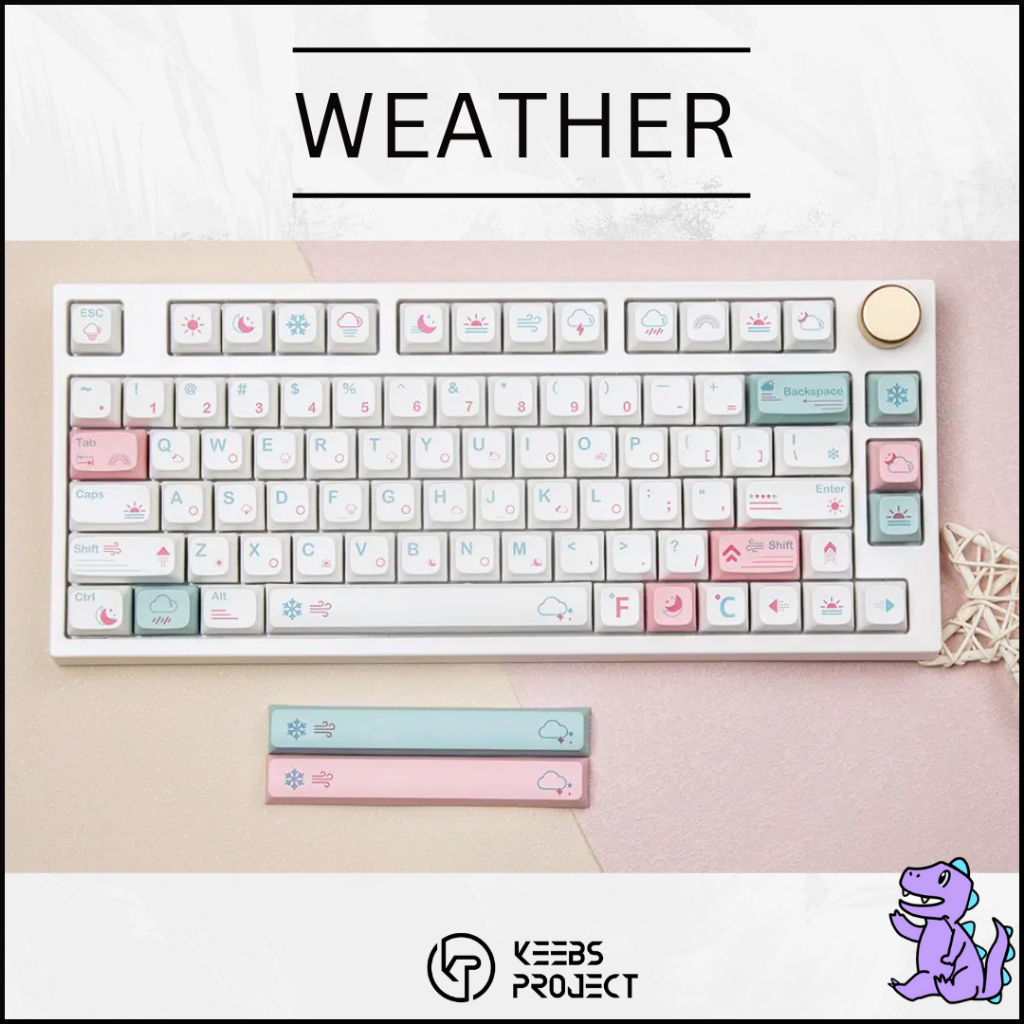 Weather XDA PBT Keycap Set | 129 Keys | Dye-Sub | For Mechanical ...