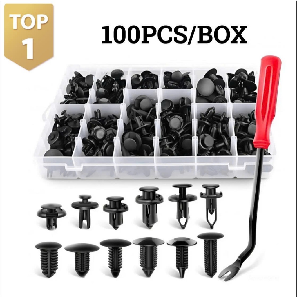 Clip bumper 100 Pcs/box Automobile Bumpers Hole Plastic Push Screw ...