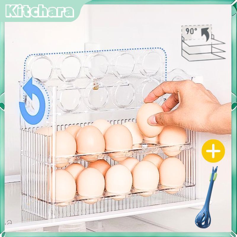 Kitchara Egg Storage Box Tempat Telur Rack Bekas Telur Ayam 30 Biji Egg ...