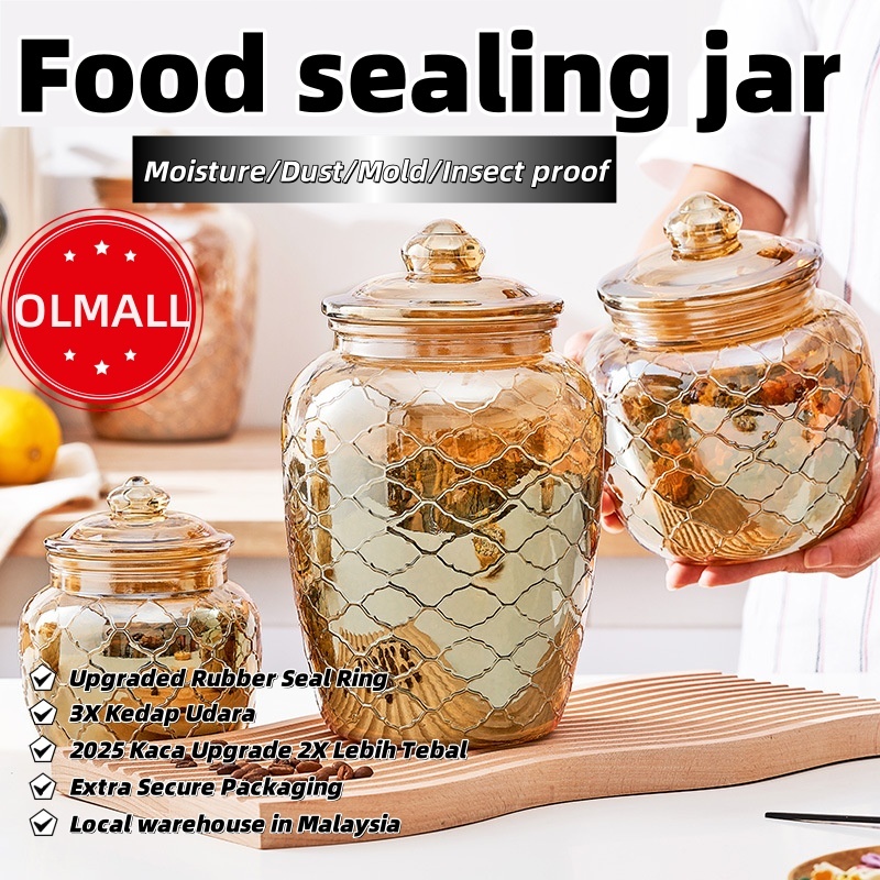 Airtight Raya Cake Jar Set Raya Cake Container Viral Set 2025 Jar Glass ...