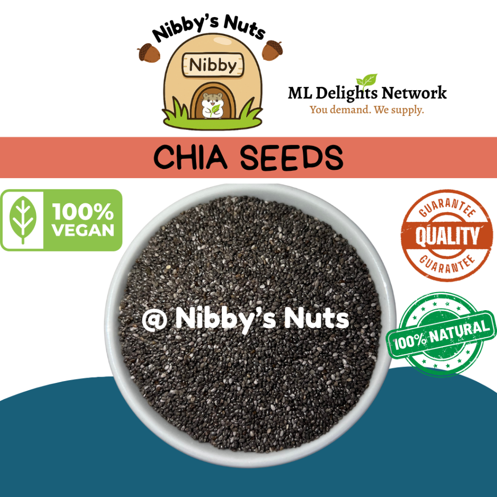Nibby's Nuts | PREMIUM Chia Seeds | Biji Chia | 奇亚籽 | Omega-3 + Fiber ...